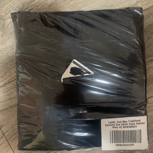 NWT LANDS' END MENS TRADITIONAL GARMENT DYE KNOCKABOUT PANTS RADIANT NAVY 42 - Picture 3 of 7